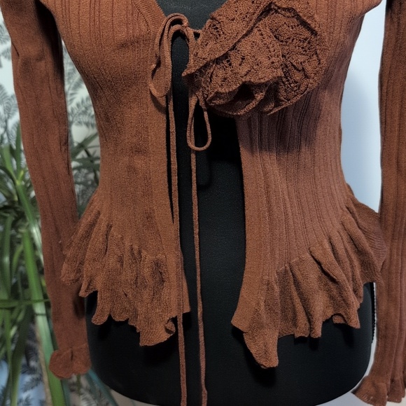 Zara Brown Ribbed Knitwear - Picture 3 of 8